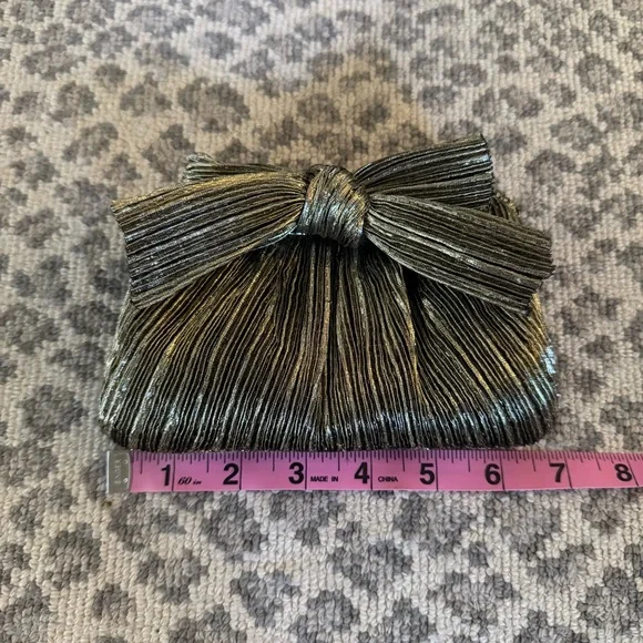 Loeffler Randall Gold Bow Clutch - Picture 7 of 9